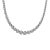10 Carat Natural Diamond Graduated Tennis Necklace 18K White Gold 16.5 Inches For Sale