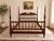 Antique Virginia Estate Walnut Queen Four-Poster Bed With Chippendale-Style Headboard For Sale - Image 4 of 6