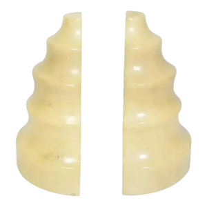 1930s Art Deco Italian Alabaster Bookends Made in Italy