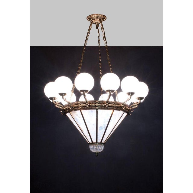 Palace 15 Lights Chandelier in Gold Plate and Crystal by Aggiolight For Sale - Image 4 of 14