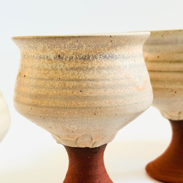 Ceramic Studio Pottery Goblets - Set of 4 For Sale - Image 7 of 13