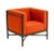 Wood Loka Lounge Armchair in Orange by Colé Italia For Sale - Image 7 of 7