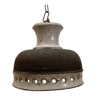 1970s Vintage Danish Ceramic Pendant Light. For Sale