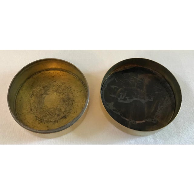 Vintage Asian Brass Trinket Box For Sale In Dallas - Image 6 of 8