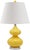 24 Inch H Double Gourd Glass Table Lamp in Yellow - a Pair For Sale - Image 4 of 8