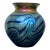 Signed Lundberg Studios Iridescent Art Glass Vase For Sale