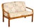 Danish Bench in Teak and Floral Fabric from Dyrlund, 1960s For Sale