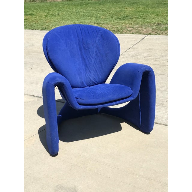 1980s Vintage Post Modern Curvy Accent Chair Chairish