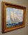 Yacht Oil Painting Sailing Off Bora Bora Louis Macouillard 1913-1987 Gilt Frame For Sale - Image 12 of 15