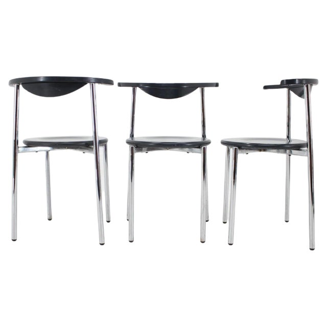 Mid-Century Dining Chairs, Germany, 1980s, Set of 3 For Sale