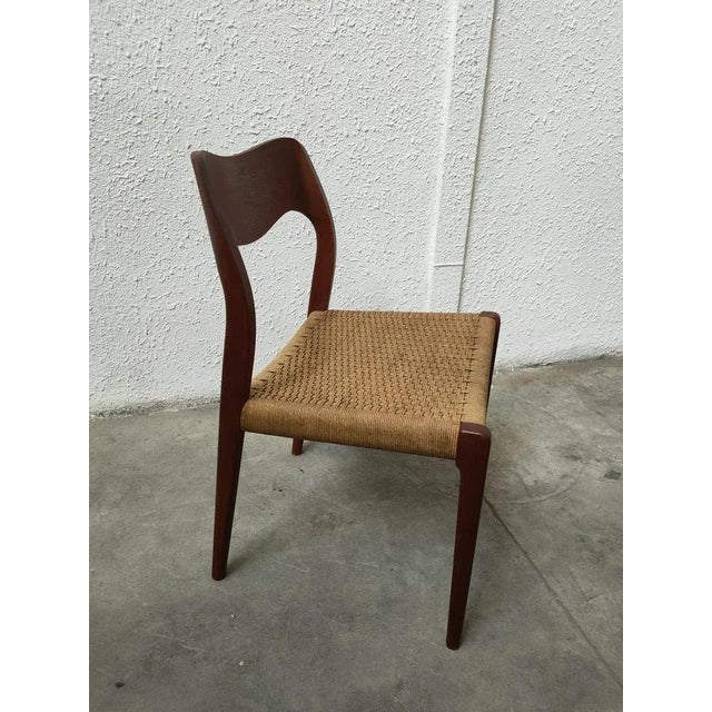 Mid-Century Teak Extendabe Table and Chairs from Moller, Denmark, Set of 5 For Sale - Image 9 of 18