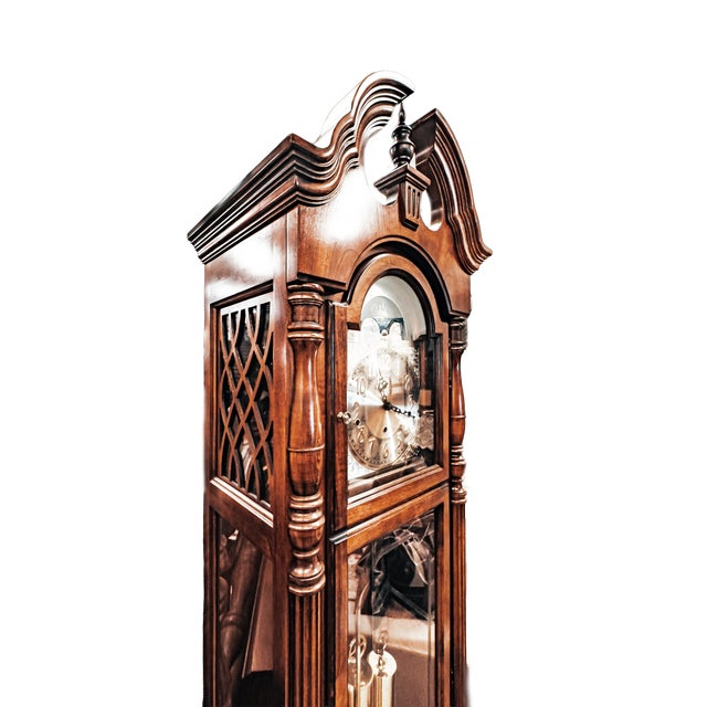 Late 20th Century Howard Miller Grandfather Clock For Sale - Image 5 of 17
