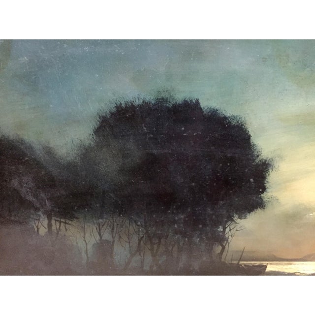 1980s Oil Painting Night on the Beach Zebek Vladimir Evgenievich For Sale - Image 4 of 11