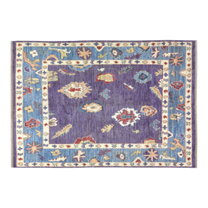 Transitional Oushak Hand Knotted Fine Wool Rug,6'2"X9'