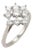 Tiffany & Co. Diamond Platinum Floral Ring, Size 4.5 For Sale