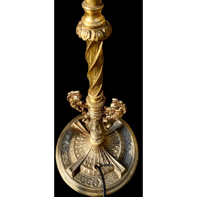 Antique Art Nouveau Table Lamp With Leaded Glass Shade, 1909 For Sale - Image 11 of 13