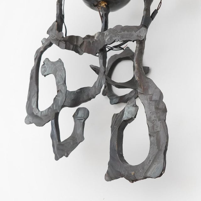 Brutalist Wrought Iron Wall Lamps, 1960s, Set of 2 For Sale - Image 13 of 15
