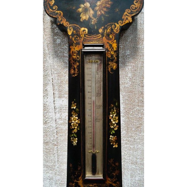 Antique Early Victorian Mahogany Wheel Barometer from Somalvico & Co, 1840 For Sale - Image 3 of 8