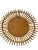 Vintage Italian Rattan Bamboo Sunburst Mirror With Brass Accents For Sale - Image 11 of 14