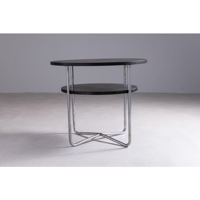 Coffee Table with Tubular Frame by Michael Thonet, 1940s For Sale - Image 6 of 14