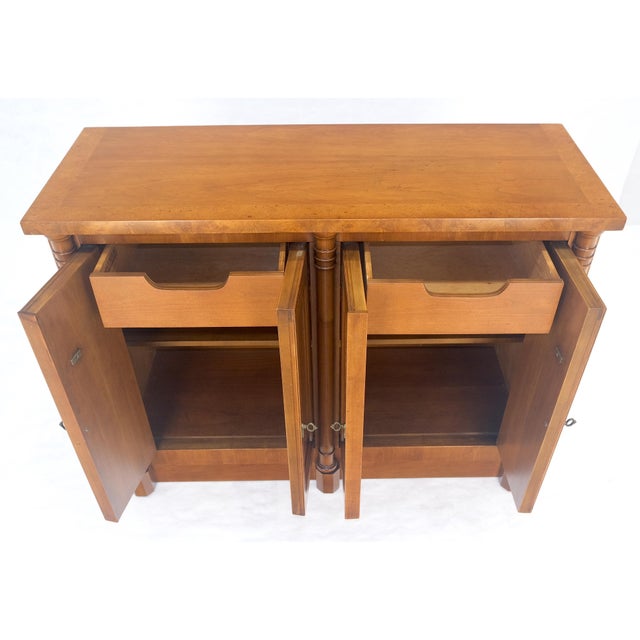 Two Drawers Two Draws Empire Revival Server Credenza Sideboard Cabinet MINT For Sale - Image 16 of 18