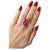 Baroque Bochic “Capri” Vintage Ruby & Multi Sapphire Ring Set In 18K Gold & Silver For Sale - Image 3 of 11