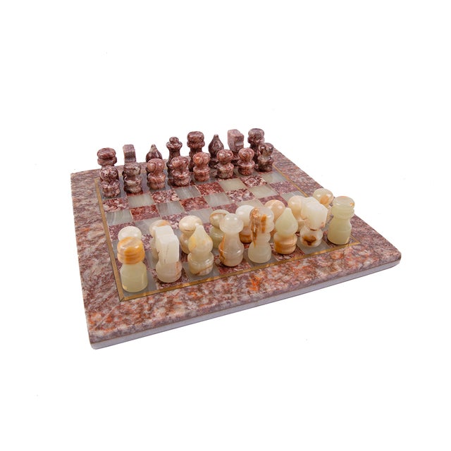 Mid-Century Marble Chess Set with Box For Sale - Image 13 of 14