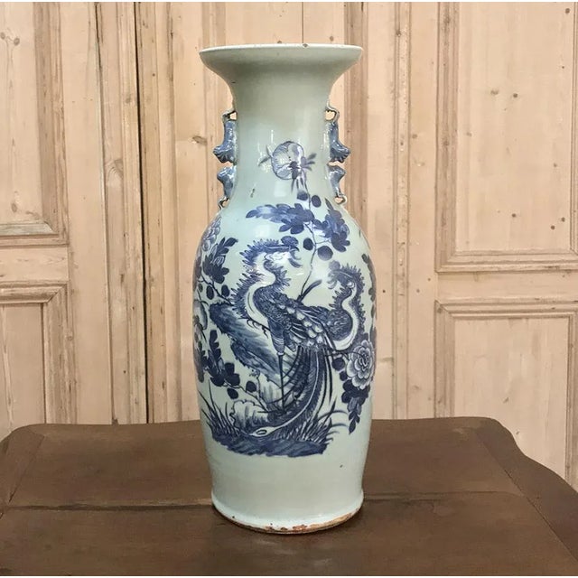 19th Century Blue & White Vase For Sale - Image 11 of 11