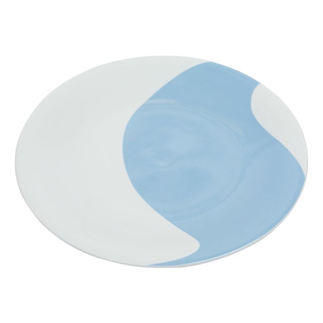 Colorblock Porcelain Dinner Plates, Set of 4 For Sale