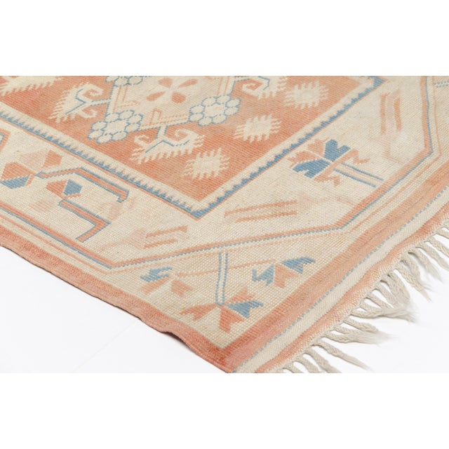 Turkish Oushak Anatolian Vintage Wool Carpet For Sale - Image 3 of 10