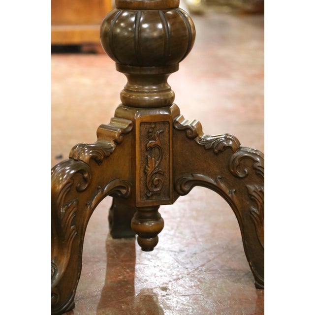 Brown Early 20th Century French Louis XV Walnut and Wrought Iron Hall Tree For Sale - Image 8 of 9