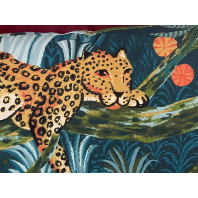 Shabby Chic 1960s Inside Outside Cheetah Safari Lumbar Pillow For Sale - Image 3 of 6