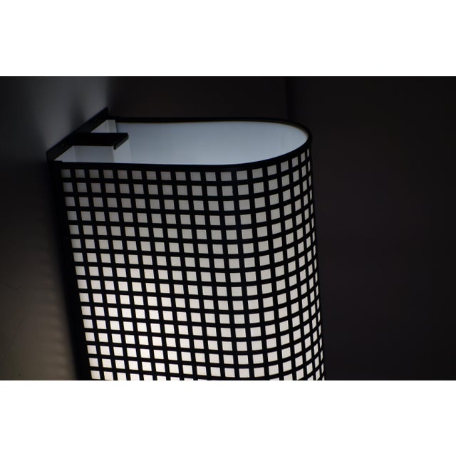 Black Vintage Italian Black White Wall Lamps, 1980, Set of 2 For Sale - Image 8 of 10