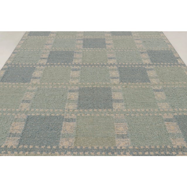 2020s Contemporary Scandinavian Style Geometric Wool Rug, by Rug & Kilim, India For Sale - Image 5 of 10