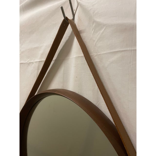 Round Teak Mirror, 1980s For Sale - Image 4 of 11