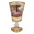 Mid-19th Century Neoclassical Gilt Footed Glass Goblet/Cup With Hand-Made Paint For Sale