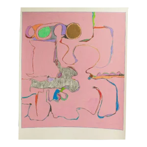 1981 Abstract Mixed Media Painting by Harry Hilson