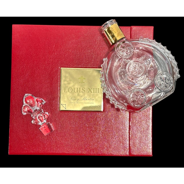 Late 20th Century Late 20th Century Louis XIII De Rémy Martin Signed Crystal Miniature Decanter in Original Presentation Box With Original Stopper & Booklet For Sale - Image 5 of 10