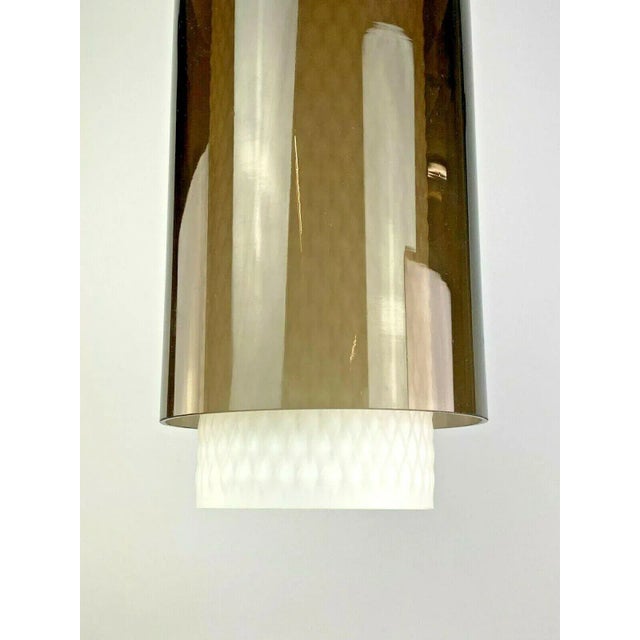 Mid-Century Space Age Ceiling Lamp in Brass & Glass, 1960s For Sale - Image 6 of 9