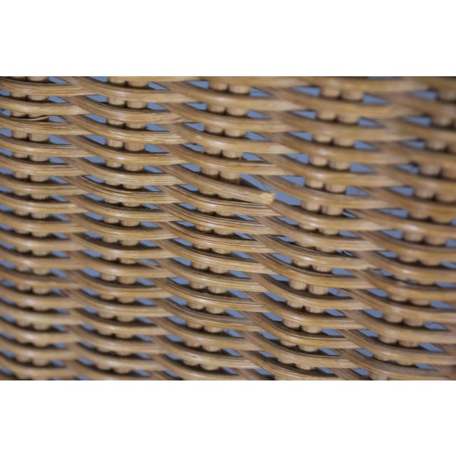 Mid-Century Wicker Table and Chairs, Set of 3 For Sale - Image 6 of 18