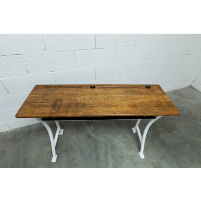 Wooden School Desk, 1960s For Sale - Image 4 of 18