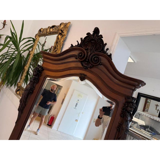 Baroque Gründerzeit Wall Mirror, 1865 For Sale - Image 10 of 13