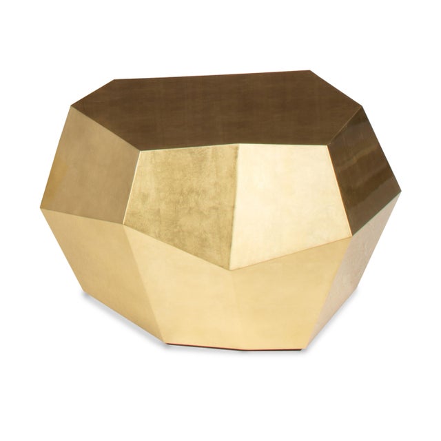 Three Rocks Medium Coffee Table in Gold Leaf from Insidherland For Sale - Image 4 of 4