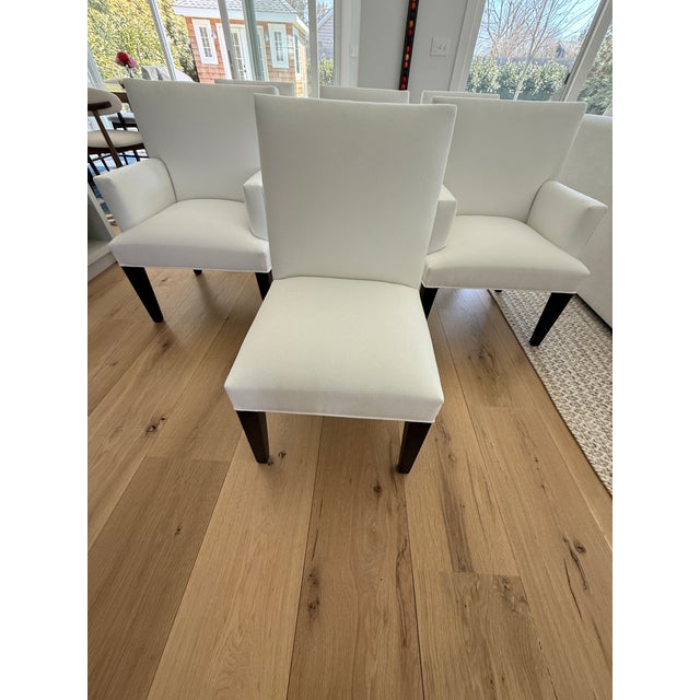 Set of 6 Custom Upholstered Jean Michel Frank Style Dining Chairs by Saks Santangelo For Sale - Image 12 of 14