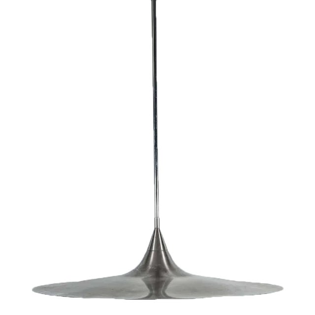Sleek Stainless Steel Pendant Lamp by Harco Loor, 1990s For Sale