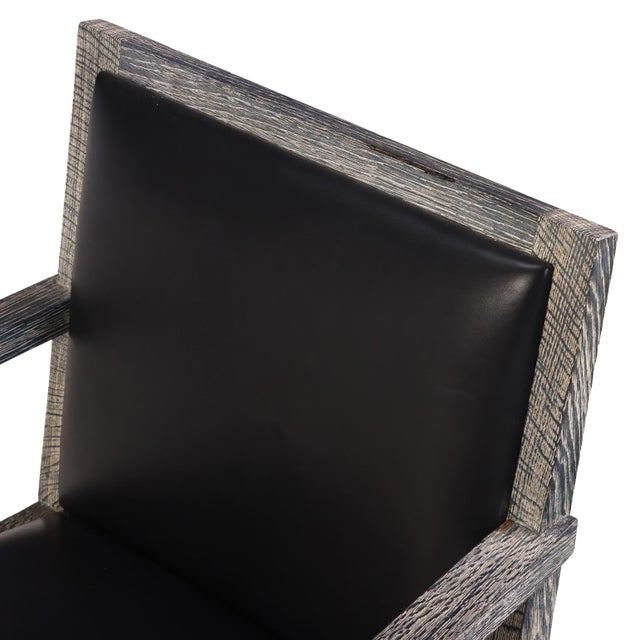 A Set of Four French Cerused Oak Armchairs, C. 1975. For Sale In Philadelphia - Image 6 of 6