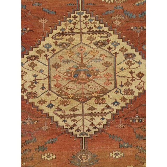 Late 19th Century C. 1875 Persian Bakshaish Carpet 9'6" x 14'8" Antique Northwest Iran Tribal Rug For Sale - Image 5 of 18