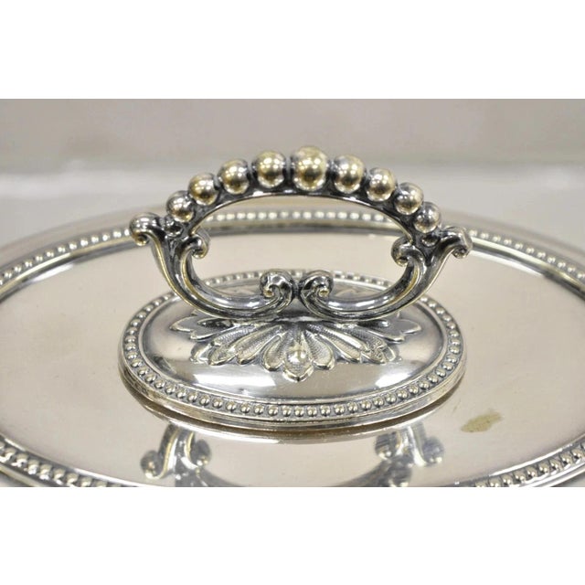 Traditional Early 20th Century Mappin & Webb's Prince's Plate English Sheffield Silver Plated Covered Dish For Sale - Image 3 of 11