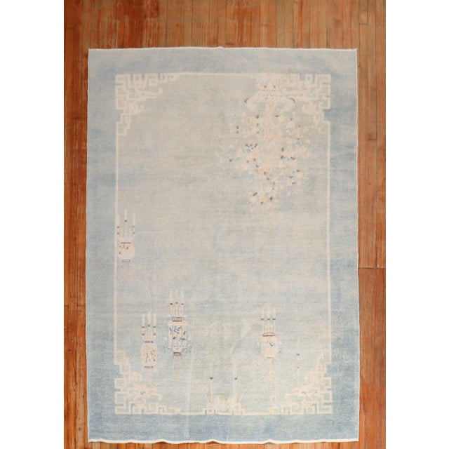 Mid-Century Modern Early 20th Century Chinese Rug - 6'1" x 9' For Sale - Image 3 of 10