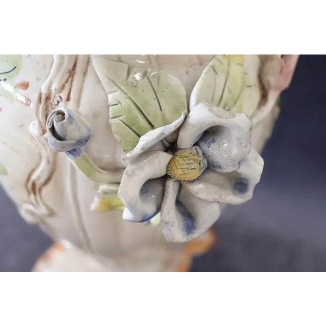 Ceramic Hand-Painted Ceramic Vase by Bassano, 1990s For Sale - Image 7 of 11